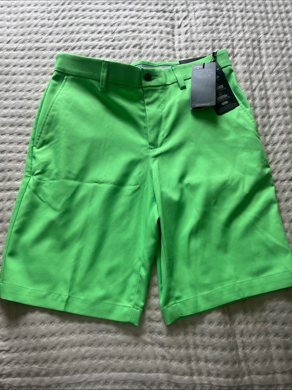 Callaway Neon Green Golf Shorts